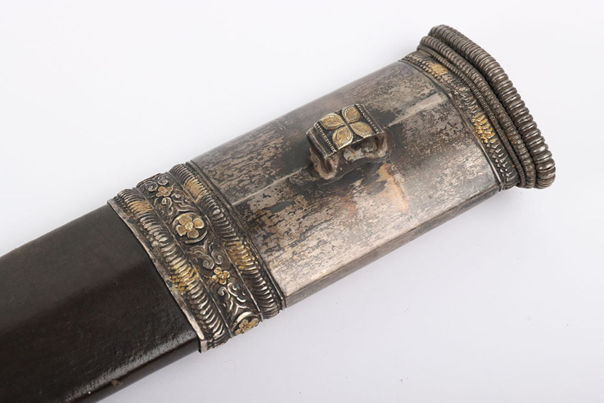 Good Tibetan Silver Mounted Dagger, 19th Century - Image 5 of 10