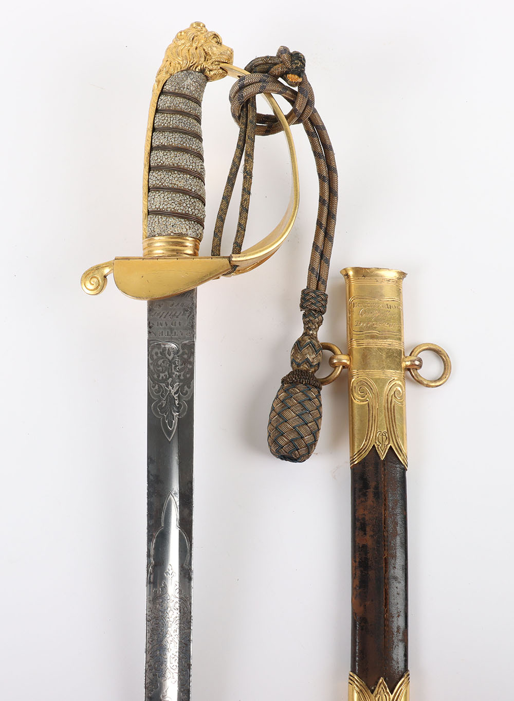 Good Victorian 1846 Pattern Naval Officer’s Sword by Batten & Adams, Devonport c.1850 - Bild 2 aus 15