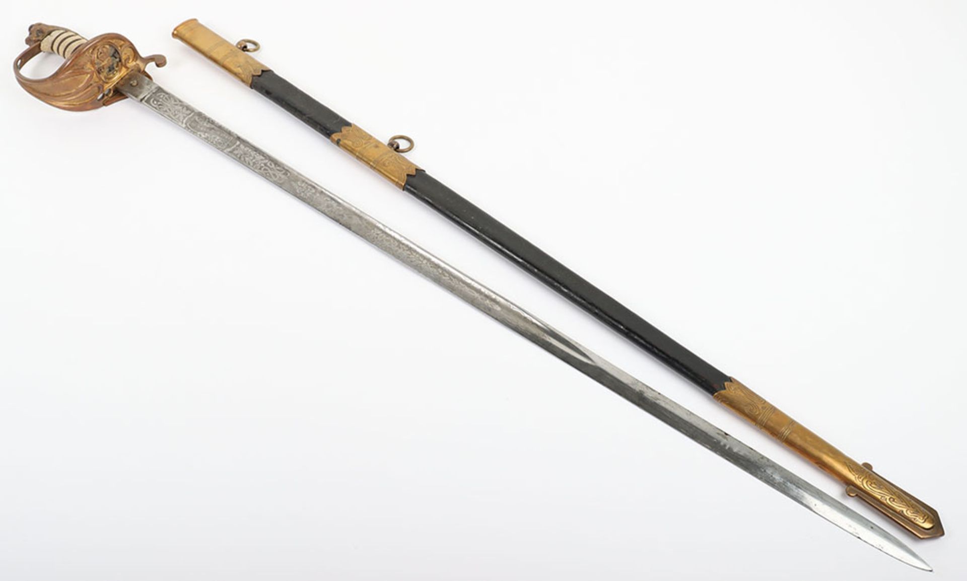 Scarce Royal Naval Volunteers (R.N.V) Officer’s Sword by J R Gaunt & Sons No. 15360 - Image 15 of 16