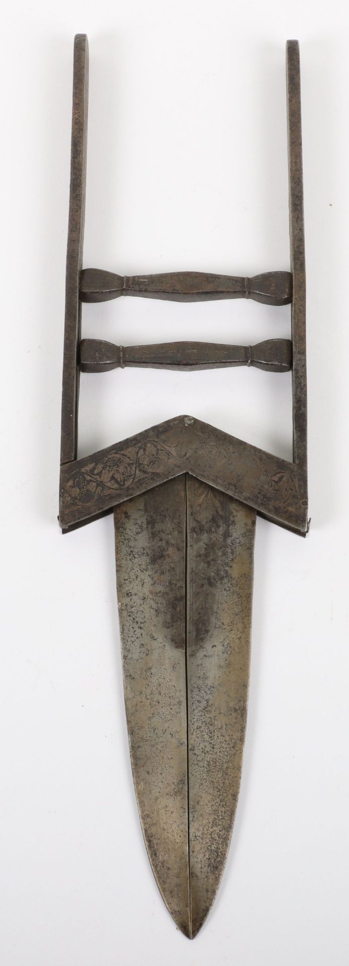 Large Indian Dagger ‘Scissors-Katar’, Late 19th Century - Bild 3 aus 13