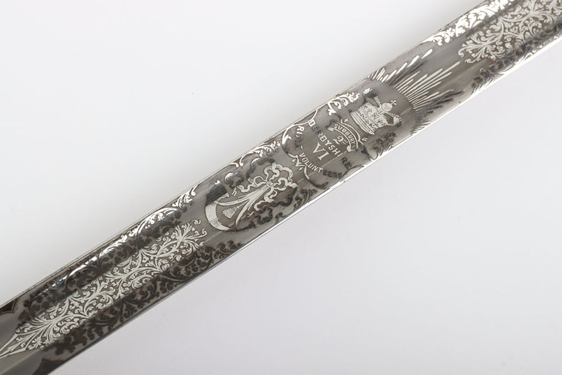 Very Fine Victorian 1827 Pattern Presentation Sword of the Derbyshire Rifle Volunteers - Bild 7 aus 15