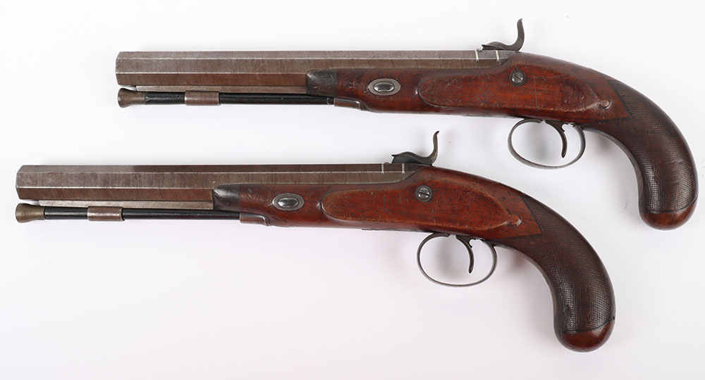 Fine Pair of 26 Bore Percussion Duelling Pistols by Charles Fisher, London c.1826-1827 - Bild 2 aus 21