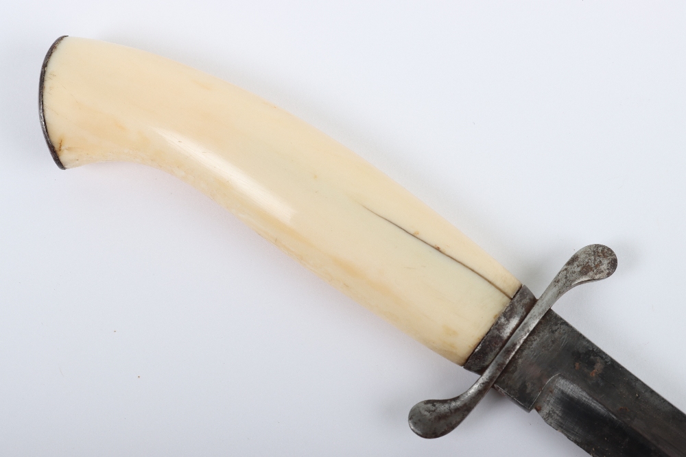 A Late 19th Century Norwegian Carved Walrus Tusk Sheath Knife - Bild 6 aus 8