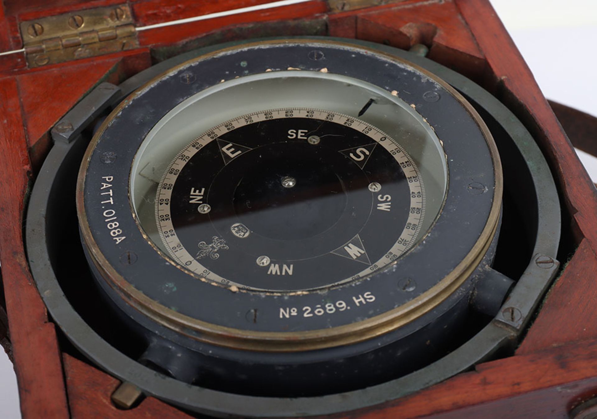 A Royal Navy Gimbal compass No. 2689.HS Patt 0188A - Image 3 of 15