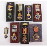 Eight silver gilt masonic medals, including Order of the Buffalo