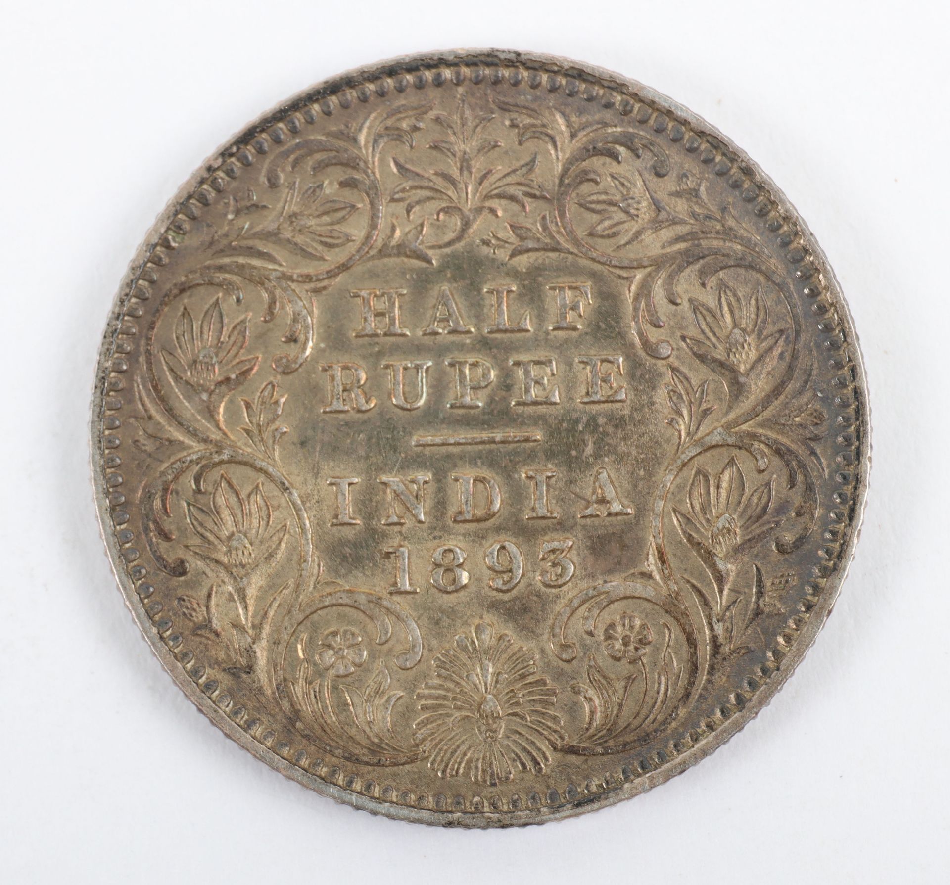 British India, Victoria (1837-1901), Half Rupee 1893, Quarter Rupee 1862, Two Annas 1841, 1878 and 1 - Bild 9 aus 13