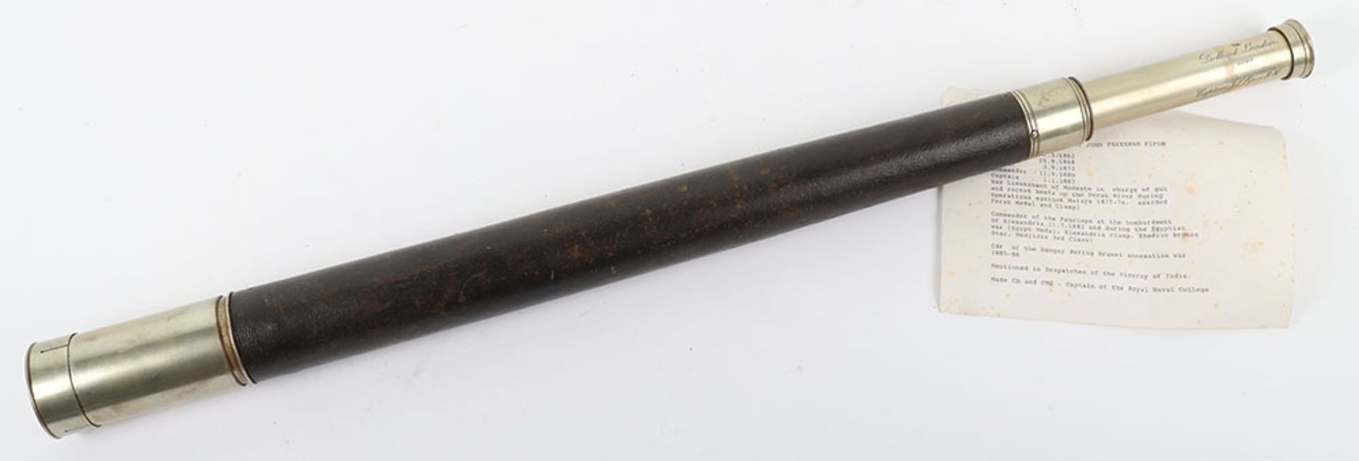 A 19th century Royal Navy Officers telescope by Dollond, London belonging to ‘J.P. Pipon R.N’