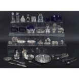 A selection of silver trinkets and miniatures