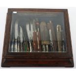 A good selection of mostly 18th century cutlery sets and knives