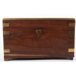 A 19th century mahogany and brass bound chest