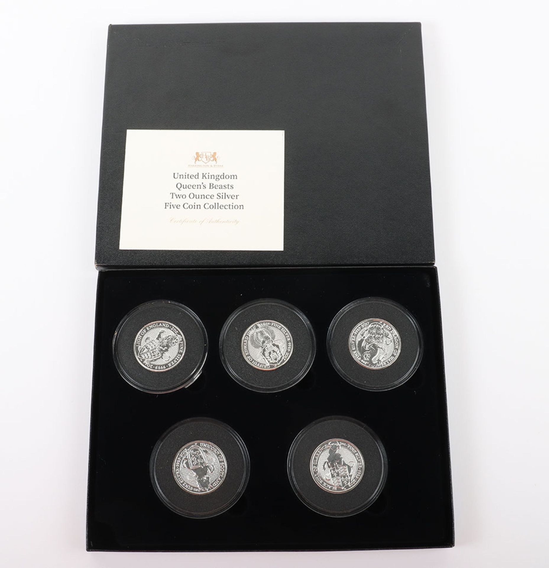 United Kingdom Queen’s Beasts Two Ounce Silver Five Coin Collection