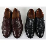 One pair of men’s Church black leather shoes