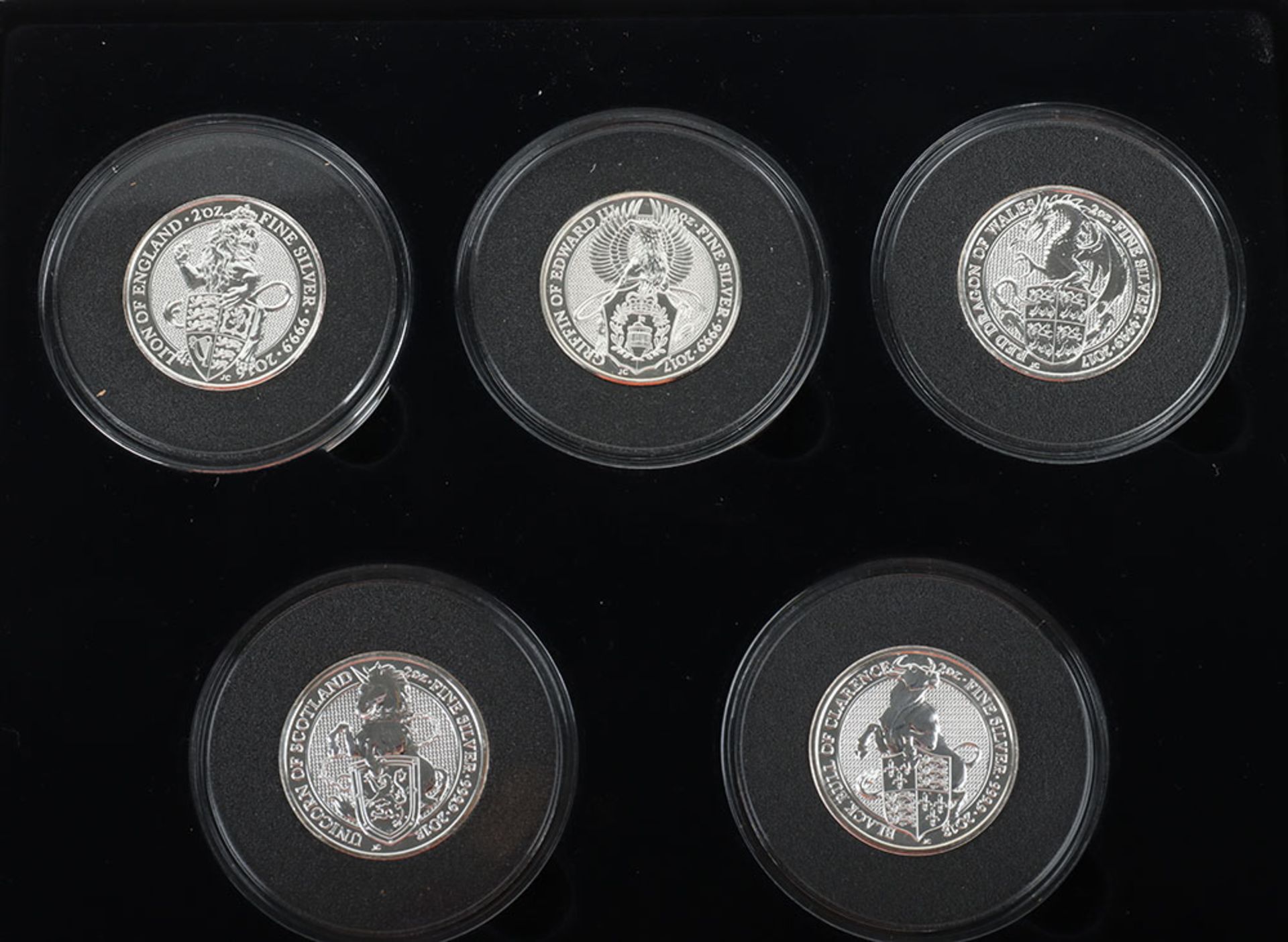 United Kingdom Queen’s Beasts Two Ounce Silver Five Coin Collection - Image 3 of 3