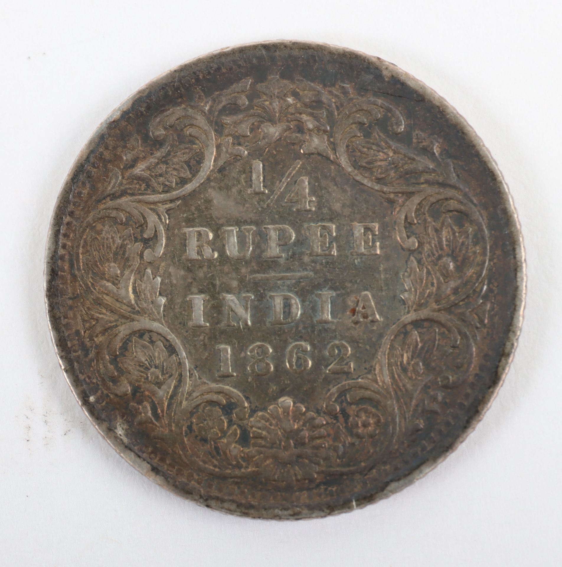 British India, Victoria (1837-1901), Half Rupee 1893, Quarter Rupee 1862, Two Annas 1841, 1878 and 1 - Bild 5 aus 13