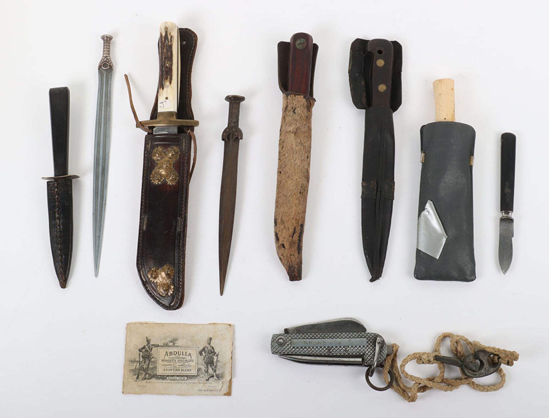 A selection of nine knives