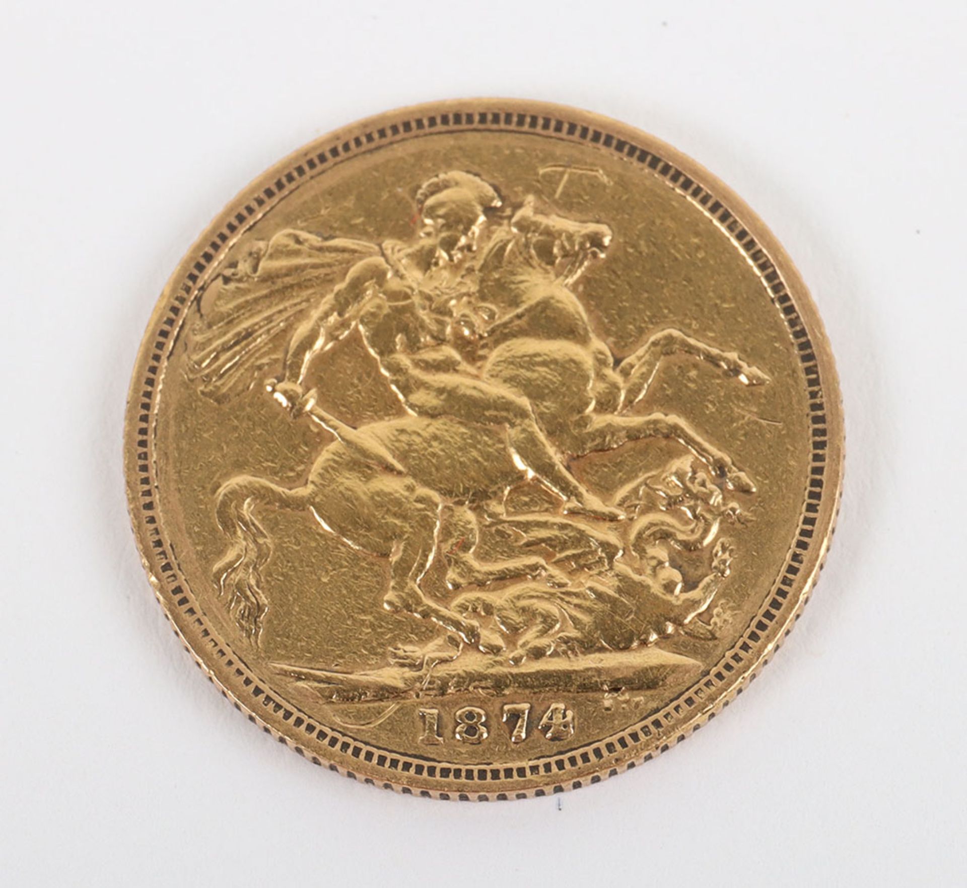 Victoria (1837-1901) Sovereign, 1874 Sydney - Image 4 of 5