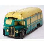 Chad Valley Tinplate National De-Luxe Express single deck bus London to Glasgow