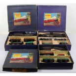 Three Hornby 0 Gauge Boxed Clockwork Train Sets