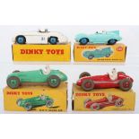 Four Boxed Dinky Toys Racing Cars