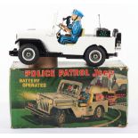 Nomura TN (Japan) Tinplate Battery Operated Police Patrol Jeep