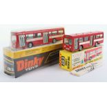 Two Boxed Dinky Toys 283 Single Decker Red Arrow Buses