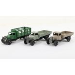 Three Commercial 25 Series Dinky Toys Wagons