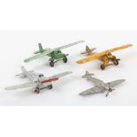 Four Dinky Toys Aeroplanes