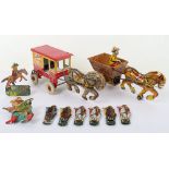Marx Toys New York Tinplate Toytown Dairy Milk Wagon with Horse