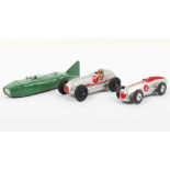 Three Dinky Toys 23 Series Racing Cars