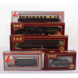 Boxed Airfix and Lima 00 gauge locomotives and rolling stock