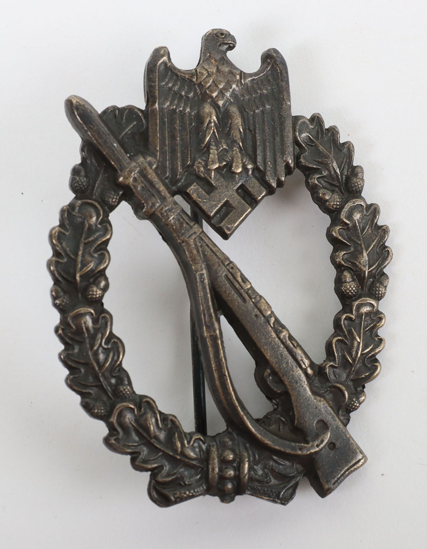 WW2 German Army / Waffen-SS Infantry Assault Badge in Bronze by Gebruder Schneider AG Wien (Vienna) - Bild 2 aus 4