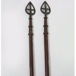 Pair of 18th/19th Century Military Standard Poles