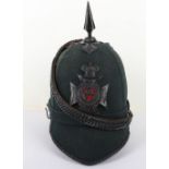 Victorian 4th Durham Rifle Volunteer Corps Other Ranks Green Cloth Helmet