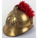 French Brass Fire Helmet