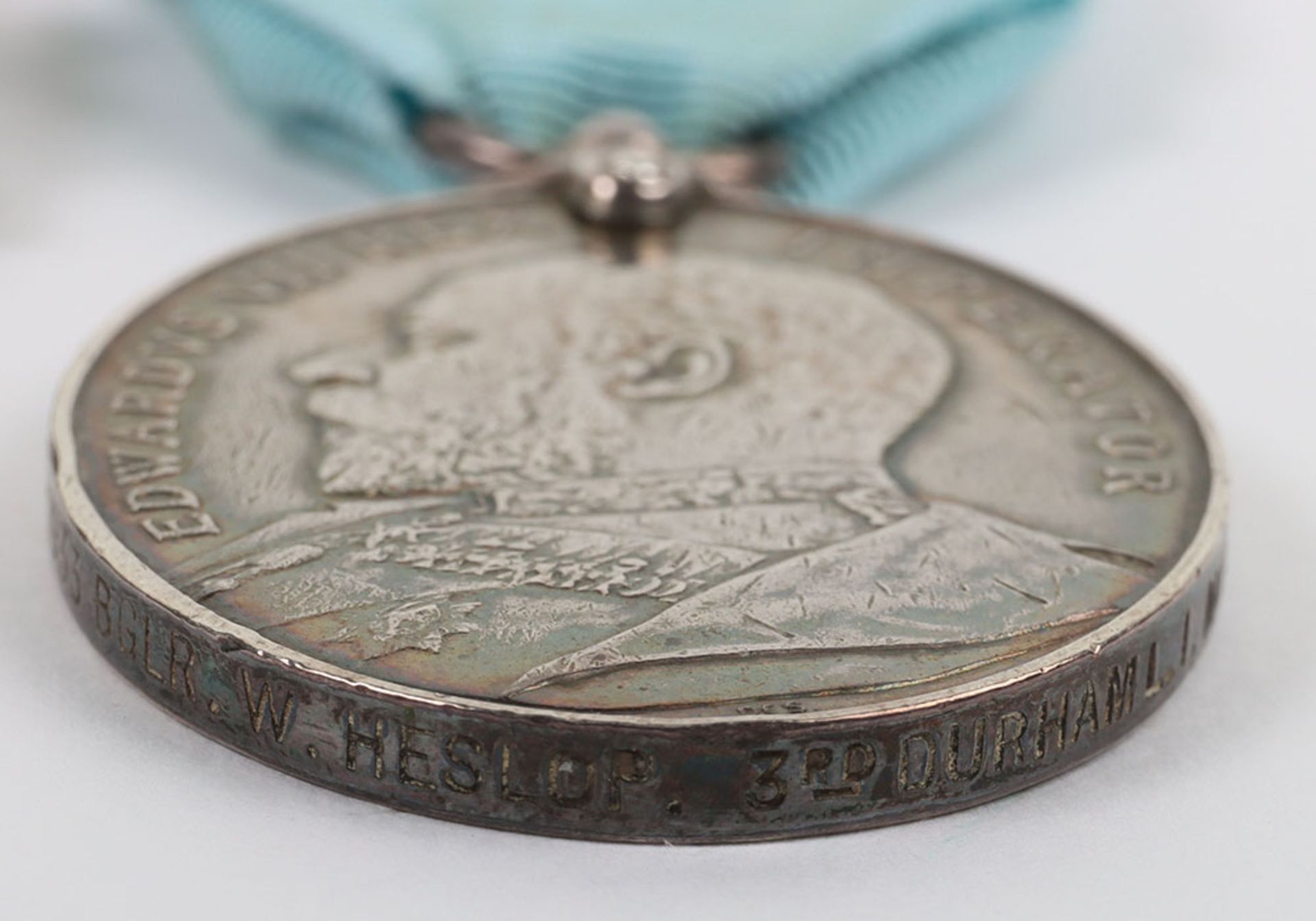 Boer War and Militia Long Service Pair of Medals Durham Light Infantry - Bild 8 aus 8