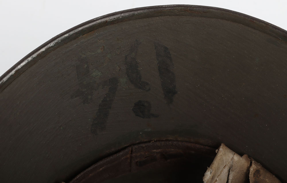 WW1 German M-17 Battle Damaged Steel Combat Helmet - Image 8 of 8