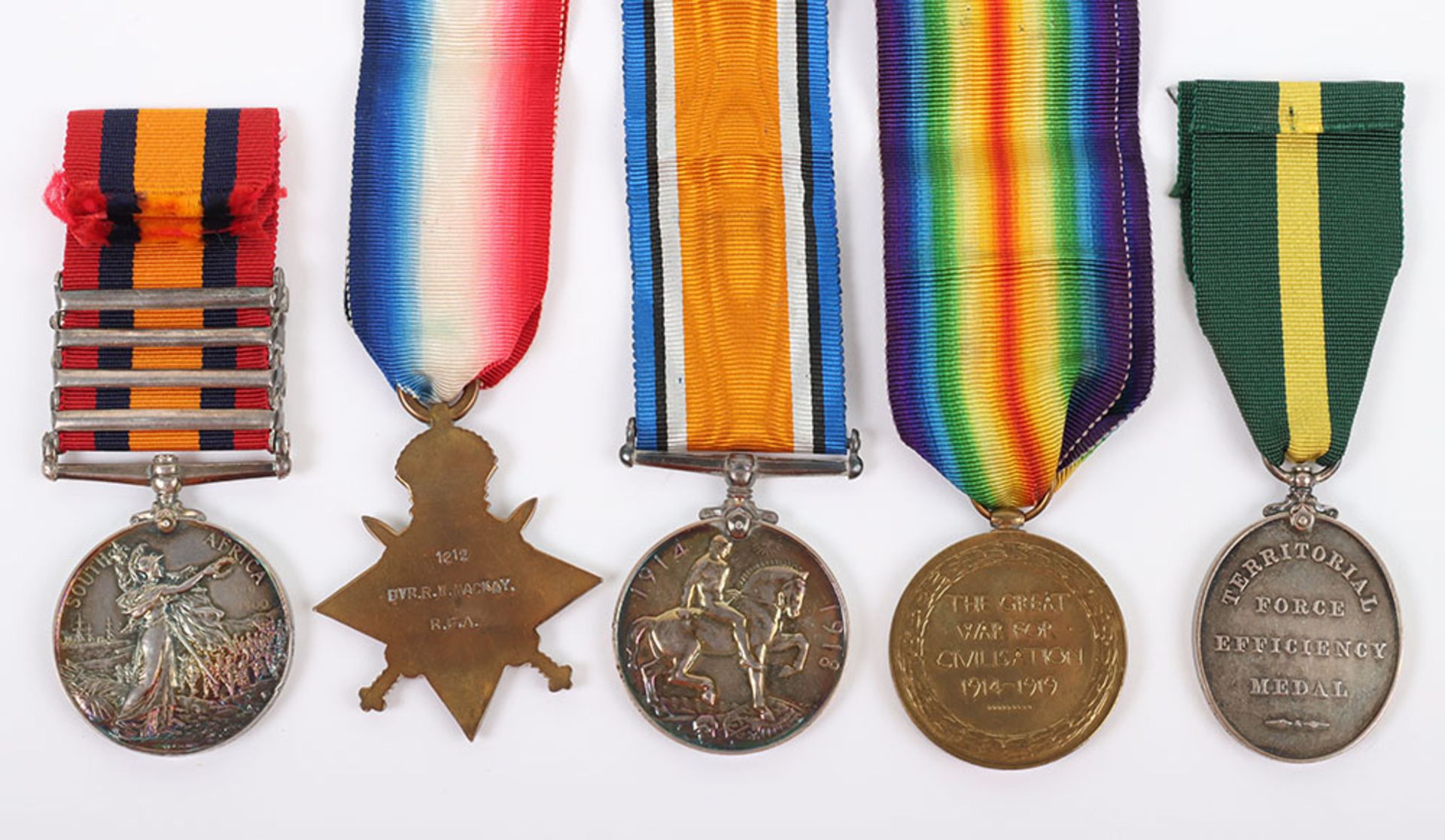 An Interesting Three Monarch Territorial Long Service Medal Group of Five to a Soldier Who Served in - Image 10 of 13
