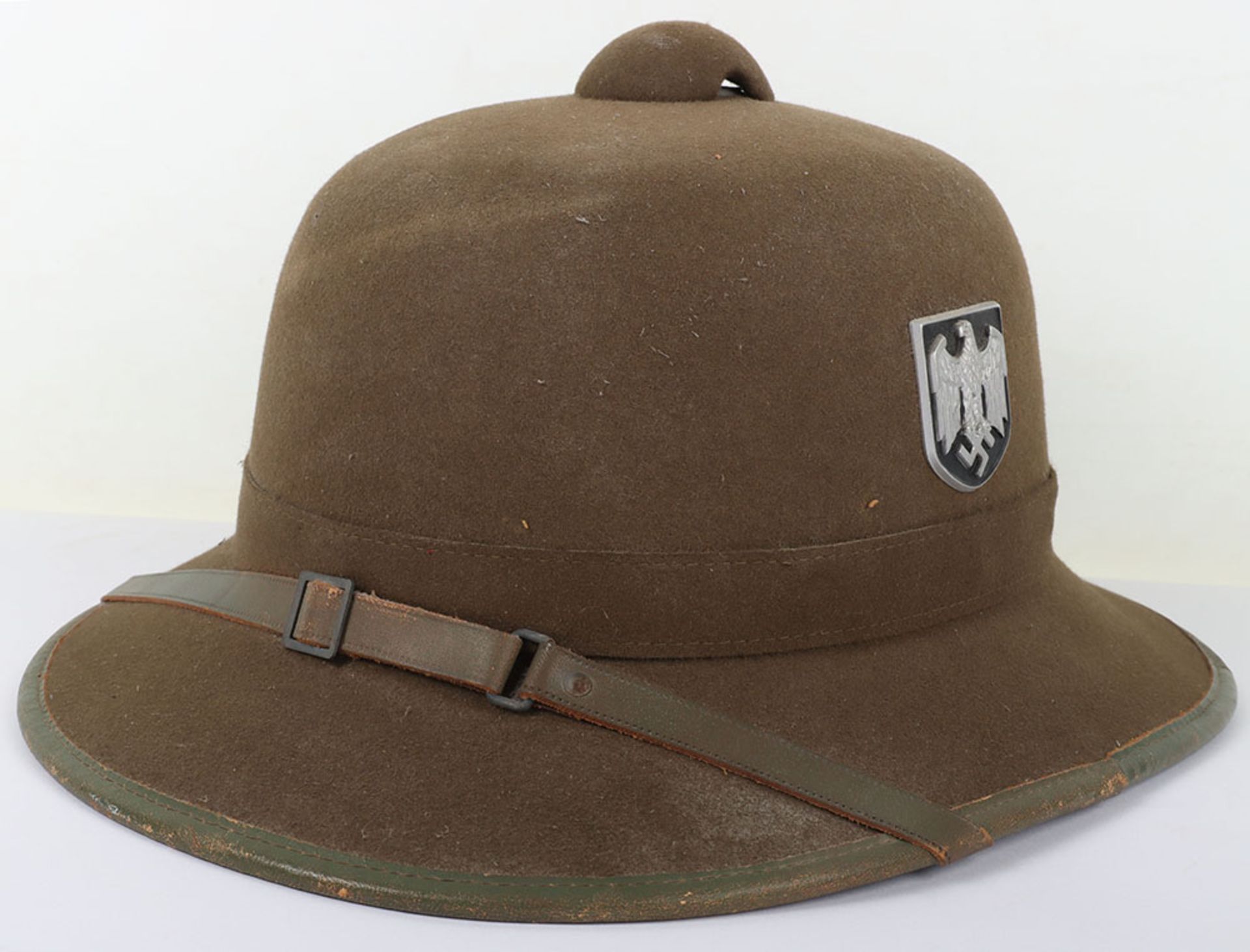 WW2 German Afrikakorps (D.A.K) Tropical Issue Tropenhelm (Pith Helmet) - Bild 8 aus 11