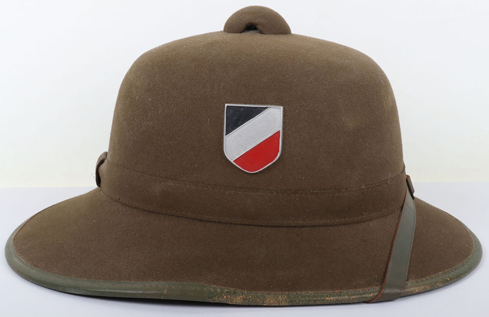 WW2 German Afrikakorps (D.A.K) Tropical Issue Tropenhelm (Pith Helmet) - Bild 2 aus 11