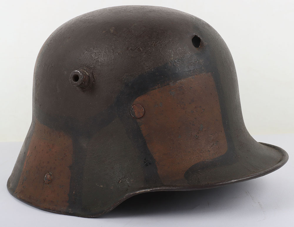 WW1 German M-17 Battle Damaged Steel Combat Helmet - Image 3 of 8
