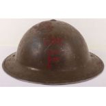 WW2 British Factory Fireman’s Steel Combat Helmet