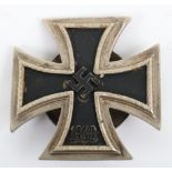 WW2 German Iron Cross 1st Class 1939 Screw Back Type by C E Junker Berlin (L/12)