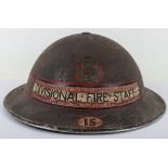 WW2 British National Fire Service (N.F.S) Divisional Fire Staff Steel Helmet