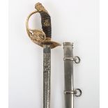 Rare Imperial German Prussian M.1889 Infantry Damascus Blade Presentation Sword