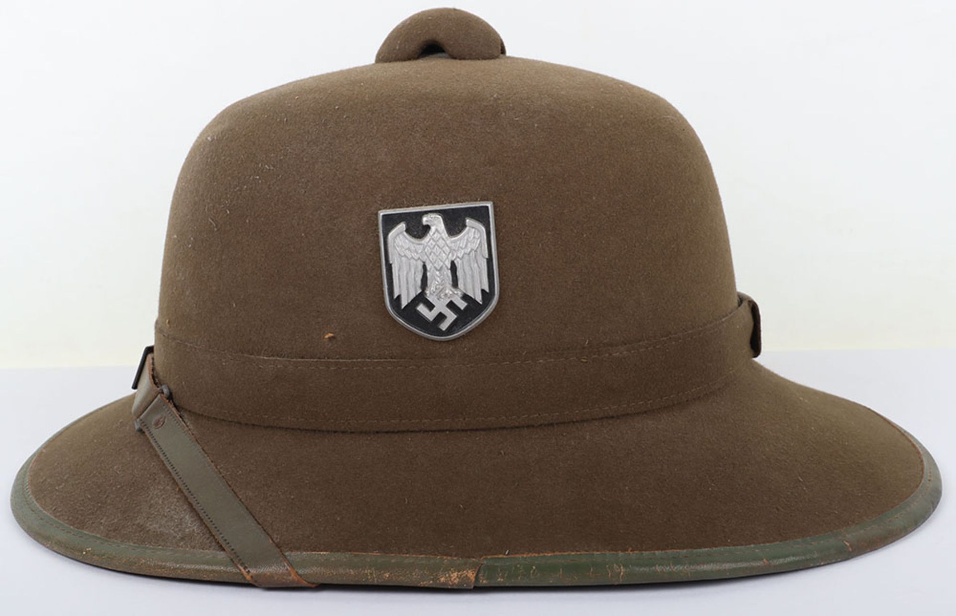 WW2 German Afrikakorps (D.A.K) Tropical Issue Tropenhelm (Pith Helmet) - Bild 6 aus 11