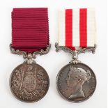 An Indian Mutiny and Army Long Service Medal Pair 95th Regiment of Foot,
