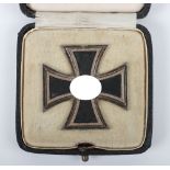 WW2 German Iron Cross 1st Class 1939 in Case of Issue by Klein & Quenzer,