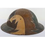 WW1 American Doughboy Art Camouflaged Helmet Shell