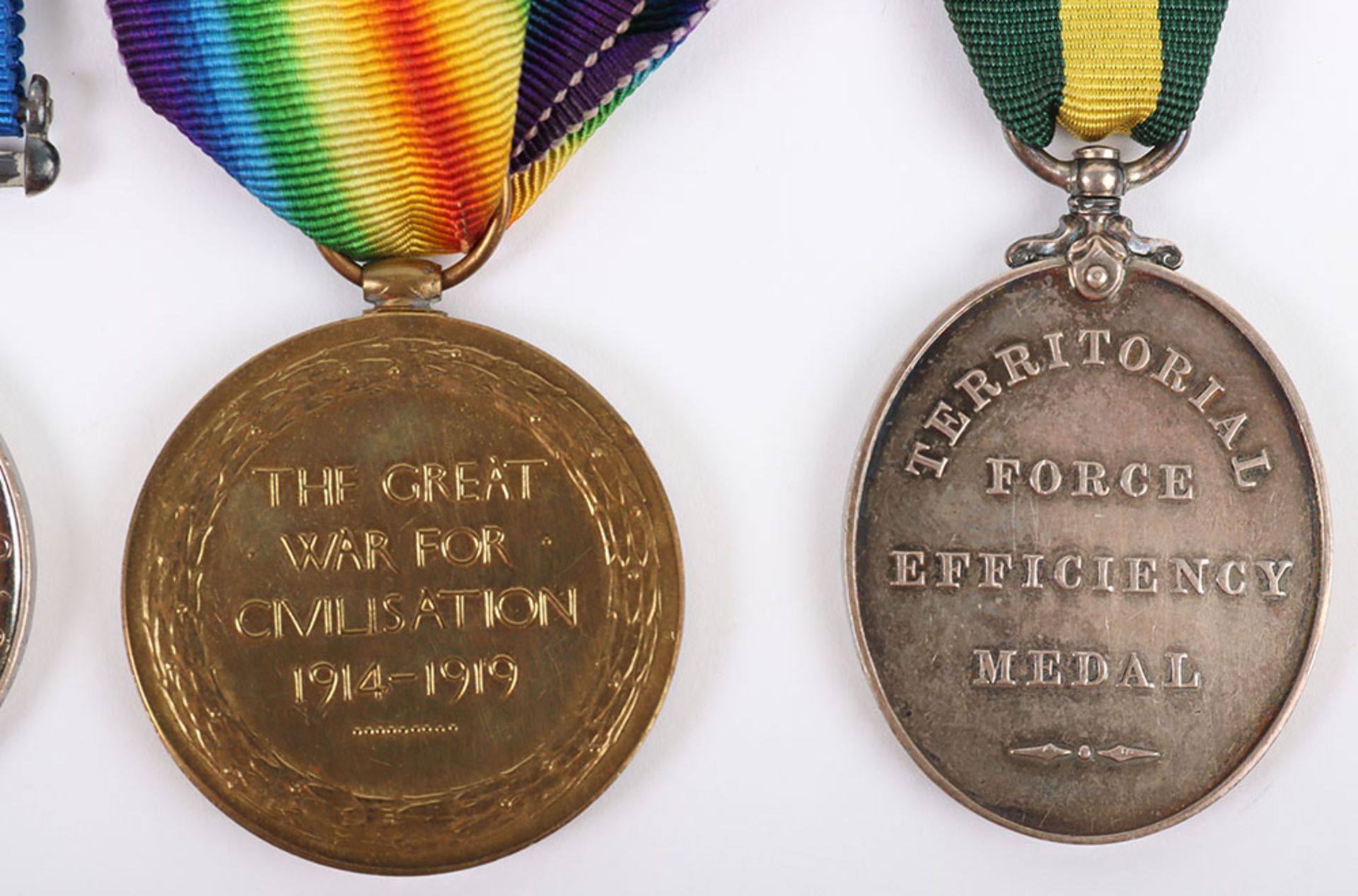 An Interesting Three Monarch Territorial Long Service Medal Group of Five to a Soldier Who Served in - Image 13 of 13