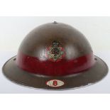 WW2 British Home Front National Fire Service (NFS) Company Officers Steel Helmet